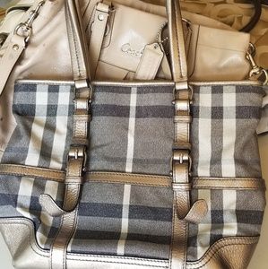 Metallic color Burberry Handbag
